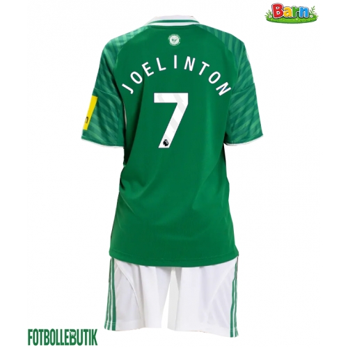 Newcastle United Joelinton #7 Bortaställ Barn 2025-26 Kortärmad (+ Korta byxor)